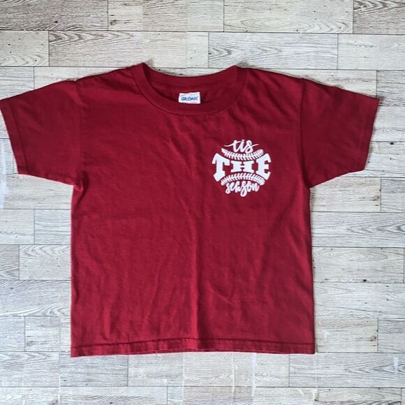 Tis’ The Season, Cherry Red, Unisex Kids, Custom Baseball Tee - Picture 5 of 10